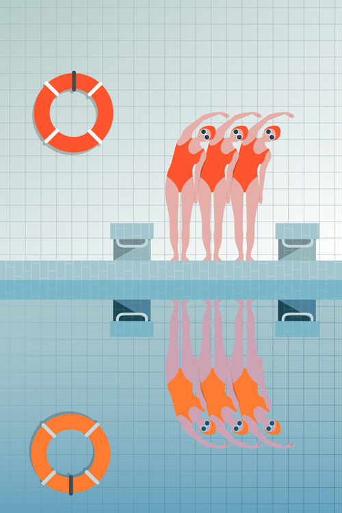 vector illustration swimming pool