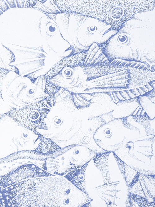 pen illustration fish